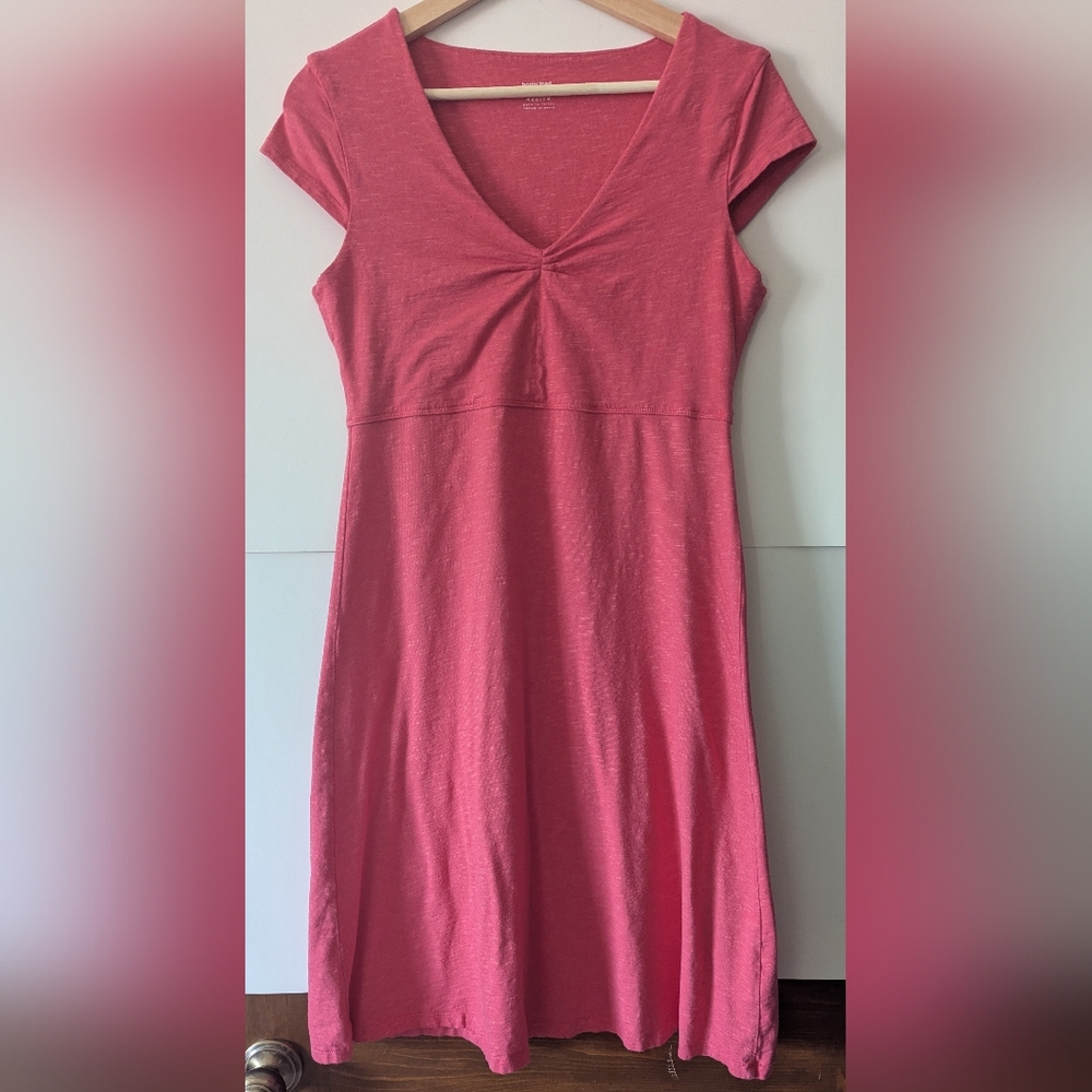 Horny Toad Organic Cotton & Tencel Dress Medium Watermelon Pink Stretchy